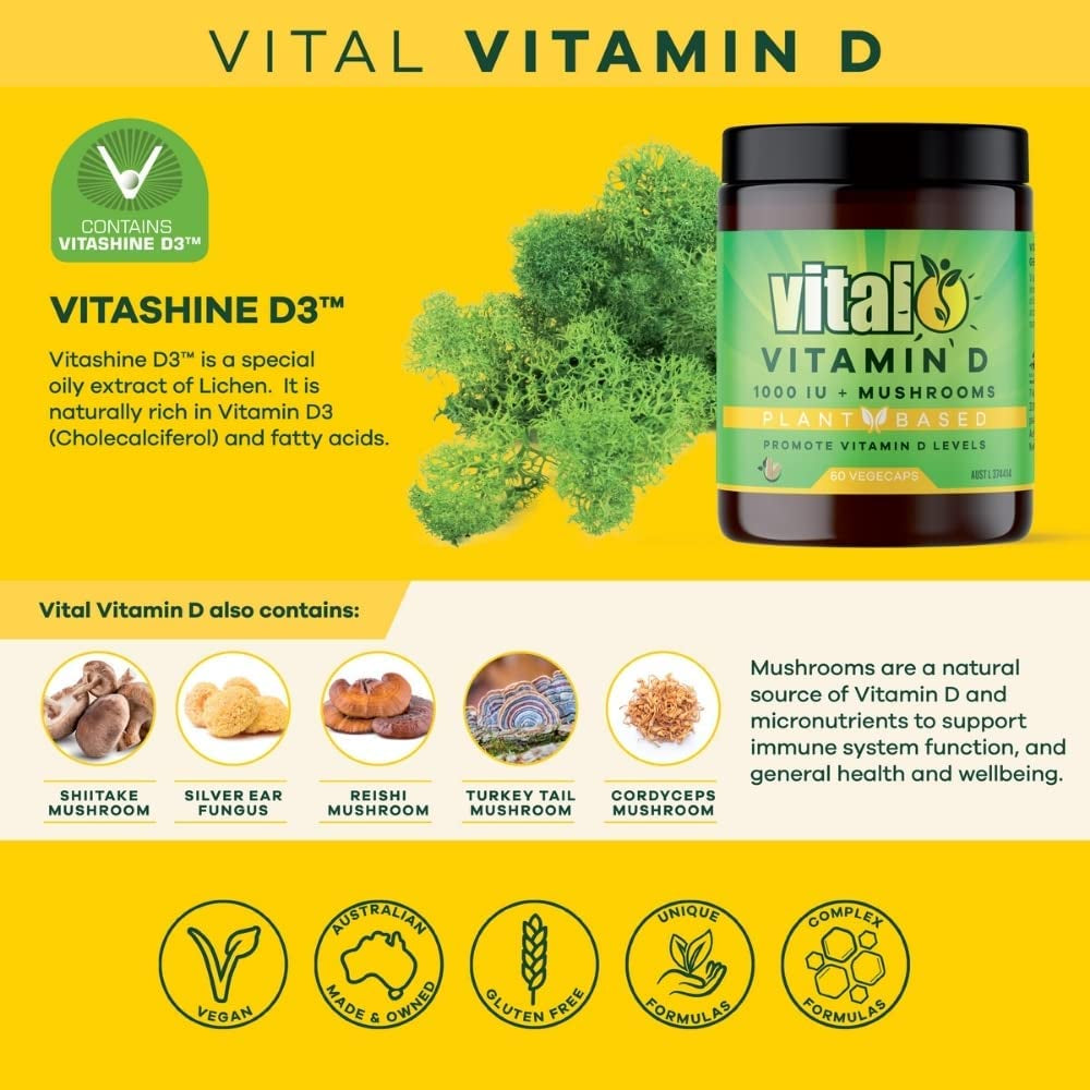 Plant Based Vitamin D Supplement 60 Vegecaps